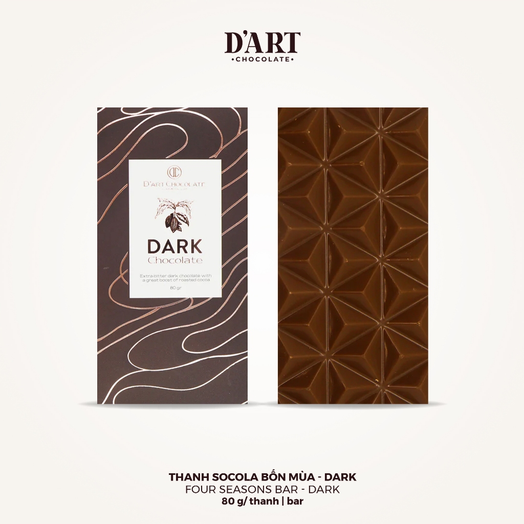 Socola Đen Nguyên Chất 70% Cacao 80g - D'art Chocolate