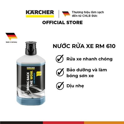 [Sản xuất Đức] Nước rửa xe Karcher RM 610 3 trong 1 - Dùng cho xe hơi, xe máy - Dung tích 1L