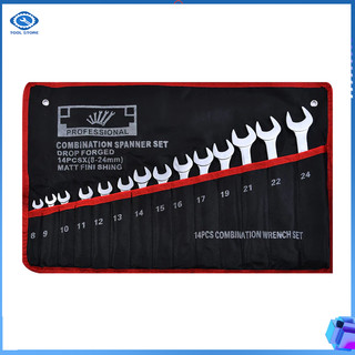 Bộ cờ Lê (cle)8-24mm YEII 14 CHI TIẾT ( USA STANDARD ) khóa vòng miệng - Bộ cờ lê kết hợp chuyên nghiệp