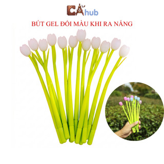 Combo 5 Bút Gel Hoa Tulip Đổi Màu Khi Ra Nắng, Ngòi 0.5mm - Dành Cho Học Sinh, Văn Phòng - CAhub