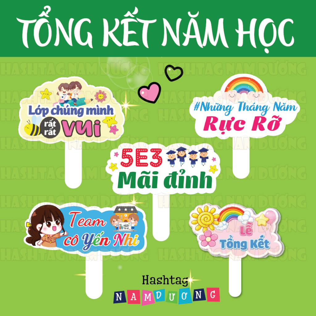 [HASHTAG] Bảng chụp hình cầm tay Khai giảng, Bế giảng, Tổng kết, trường lớp, Họp lớp, Tốt nghiệp