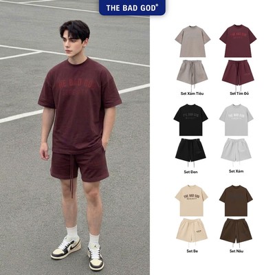 Set Bộ Quần Áo Nam Nữ The Bad God Serenity Bold Áo Cotton Quần Nỉ Local Brand Form Boxy