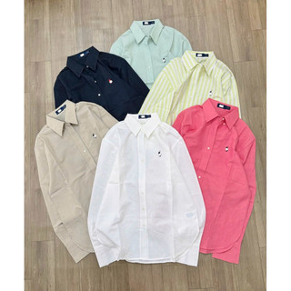 Sơmi tay dài thêu logo PL chất linen tưng COBÉ