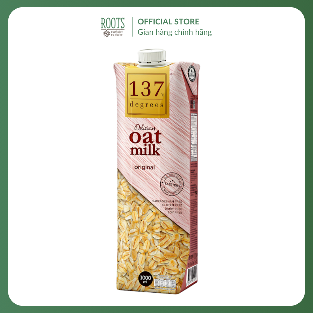 137 DEGREES - Sữa Yến Mạch Nguyên Chất, Oat Milk, Original (1000ml)