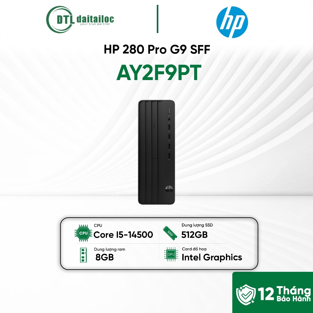 PC HP 280 Pro G9 SFF AY2F9PT Core i5-14500 8GB 512GB SSD Win 11 SL Đen | Chính hãng | Bảo hành 12 th