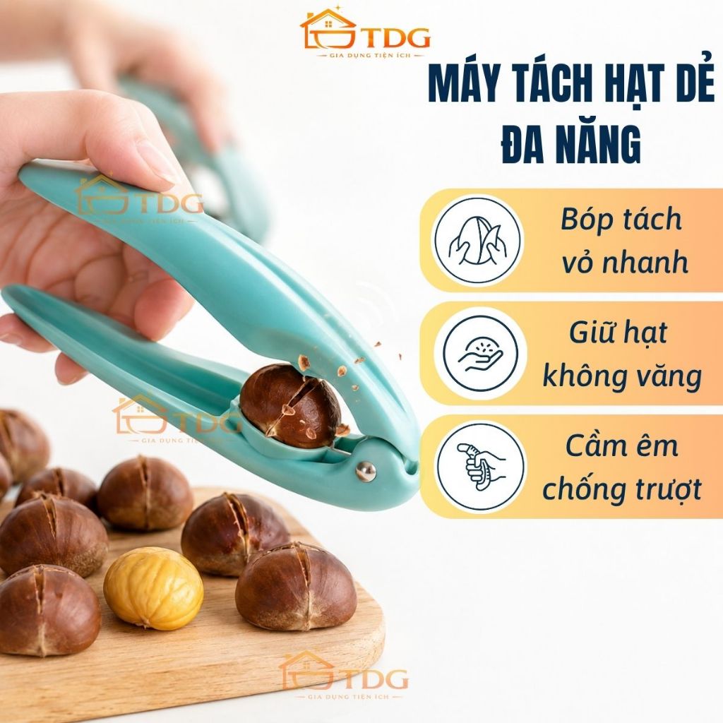 Máy kẹp hạt dẻ, nhựa cao cấp CMS, dụng cụ mở hạt dẻ đa năng tiện lợi cho mọi nhà HH487