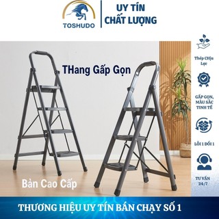 TOSHUDO - Thang Gấp Gọn Chữ A Đa Năng Bản Cao Cấp 3Bậc - 4Bậc - 5Bậc  Có Tay Vịn Chống Trượt