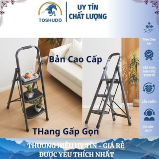 TOSHUDO - Thang Gấp Gọn Chữ A Đa Năng Bản Cao Cấp 3Bậc - 4Bậc - 5Bậc  Có Tay Vịn Chống Trượt
