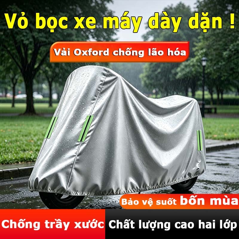 Bạt Phủ Xe Máy Gia Đình, Dùng Cho Xe Số,  Xe Tay Ga, Không Bay Gió,Chống Nước, Bảo Vệ Toàn Diện, Bền