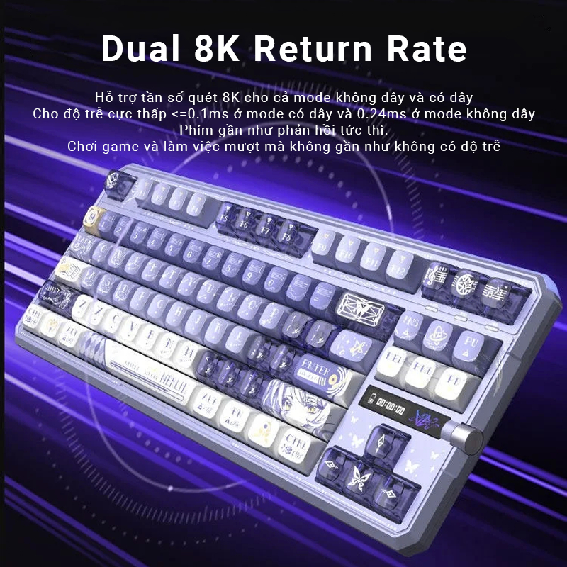 Bàn phím cơ Valkyrie VK87 V2 - Nâng cấp mạnh mẽ Pin 12000 mAh - Dual 8K Return Rate - BH 12T | BigBuy360 - bigbuy360.vn