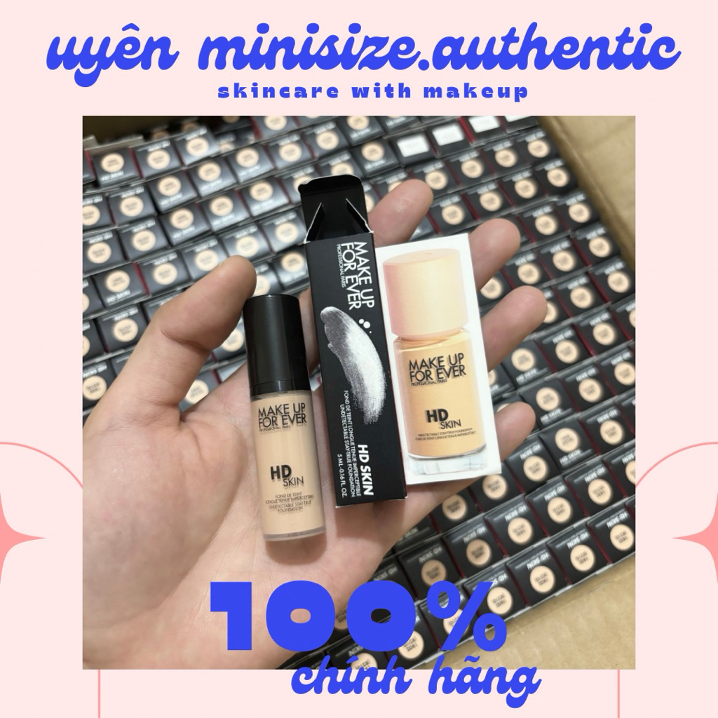 Kem nền makeup forever nắp be da thường đến da dầu tone 1R02 fullbox 5ml date xa