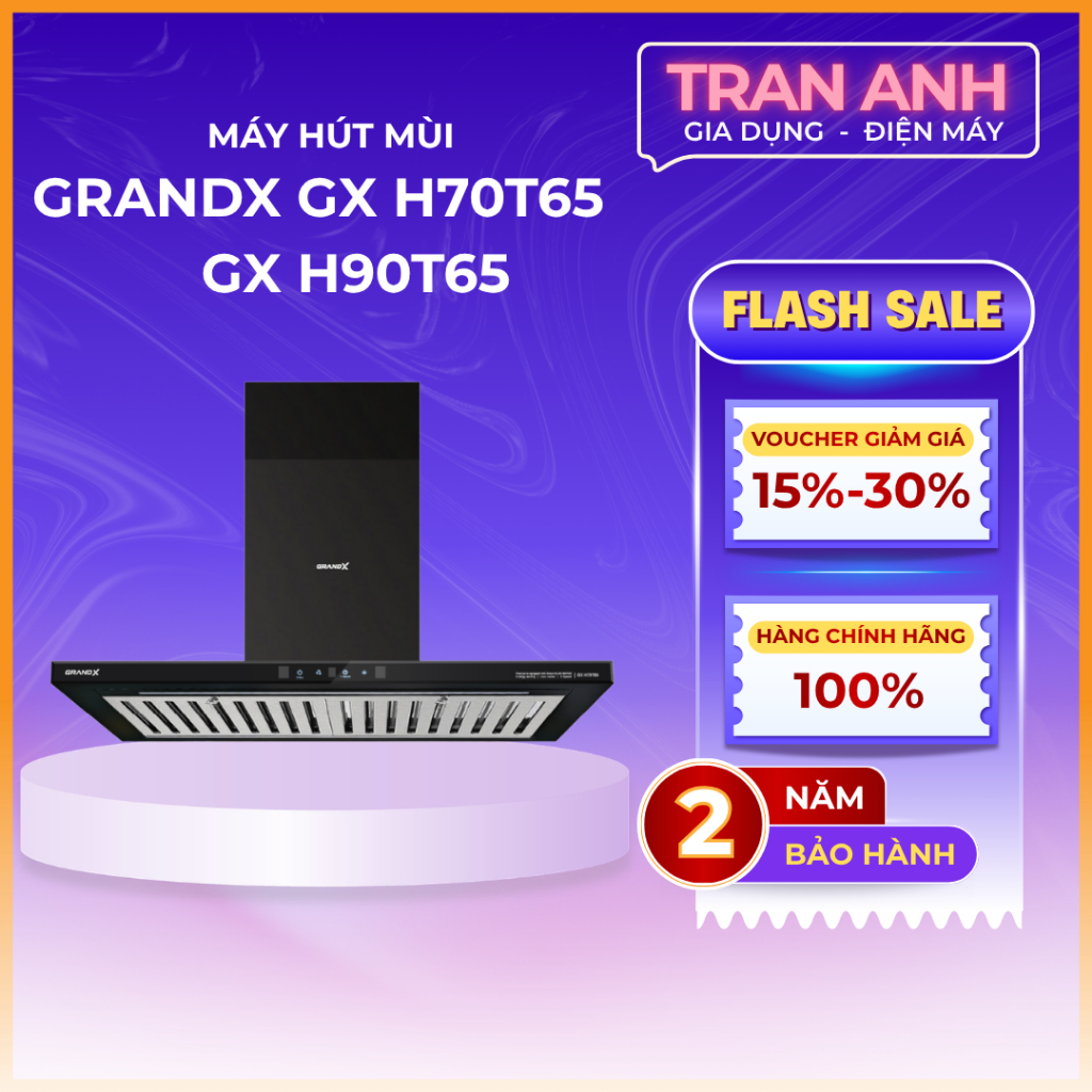 Máy Hút Mùi GrandX GX H70T65 | H90T65 | Bảo hành chính hãng 3 năm tại nhà