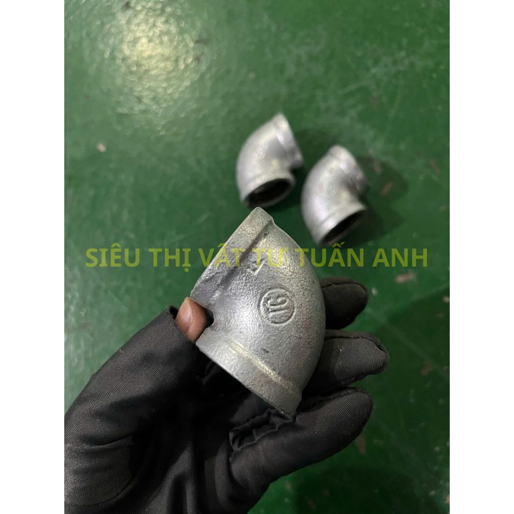 [CO RĂNG TRONG GANG MẠ KẼM size nhỏ] CO REN TRONG CO RT CO GÓC 90 ĐỘ SẮT THÉP MẠ KẼM 21 27 34 42 49 