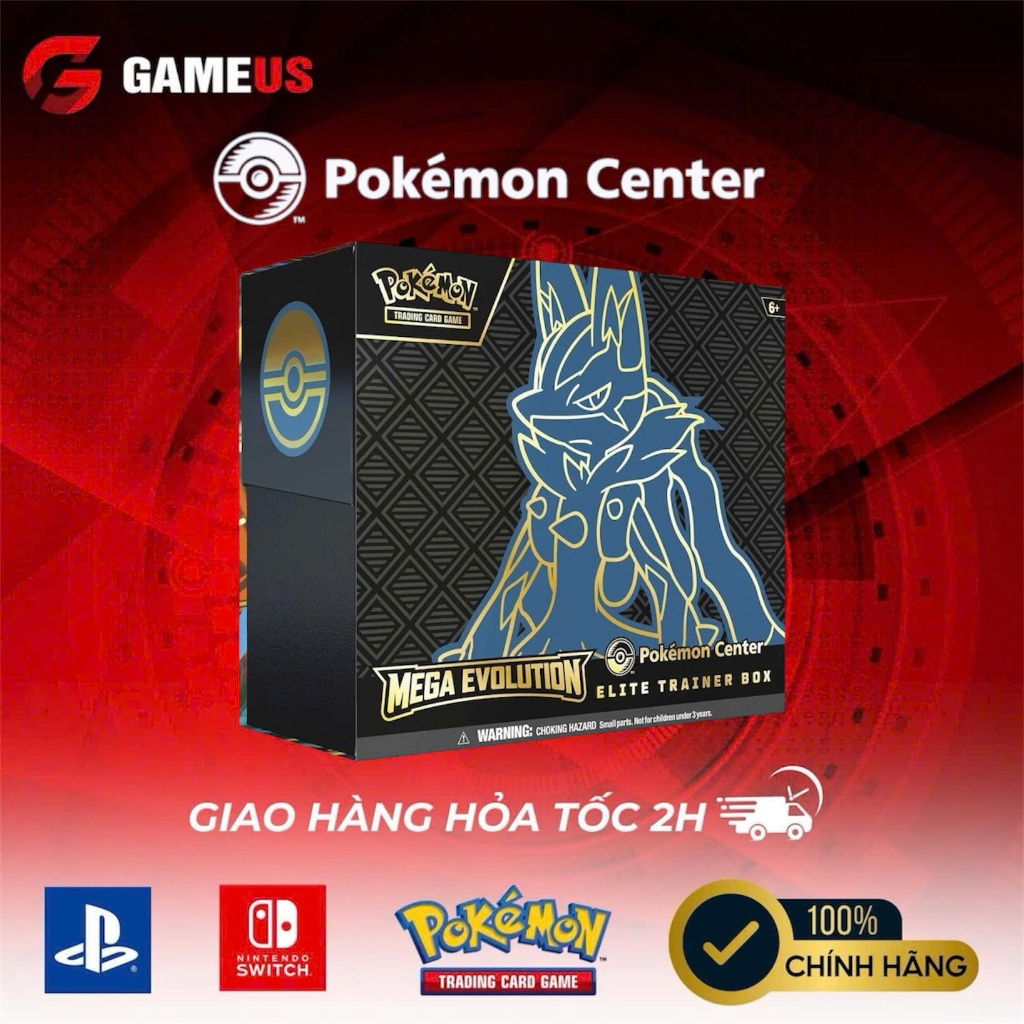 [Chính Hãng] Pokemon TCG : Mega Evolution Pokemon Center Elite Trainer Box (Mega Lucario)