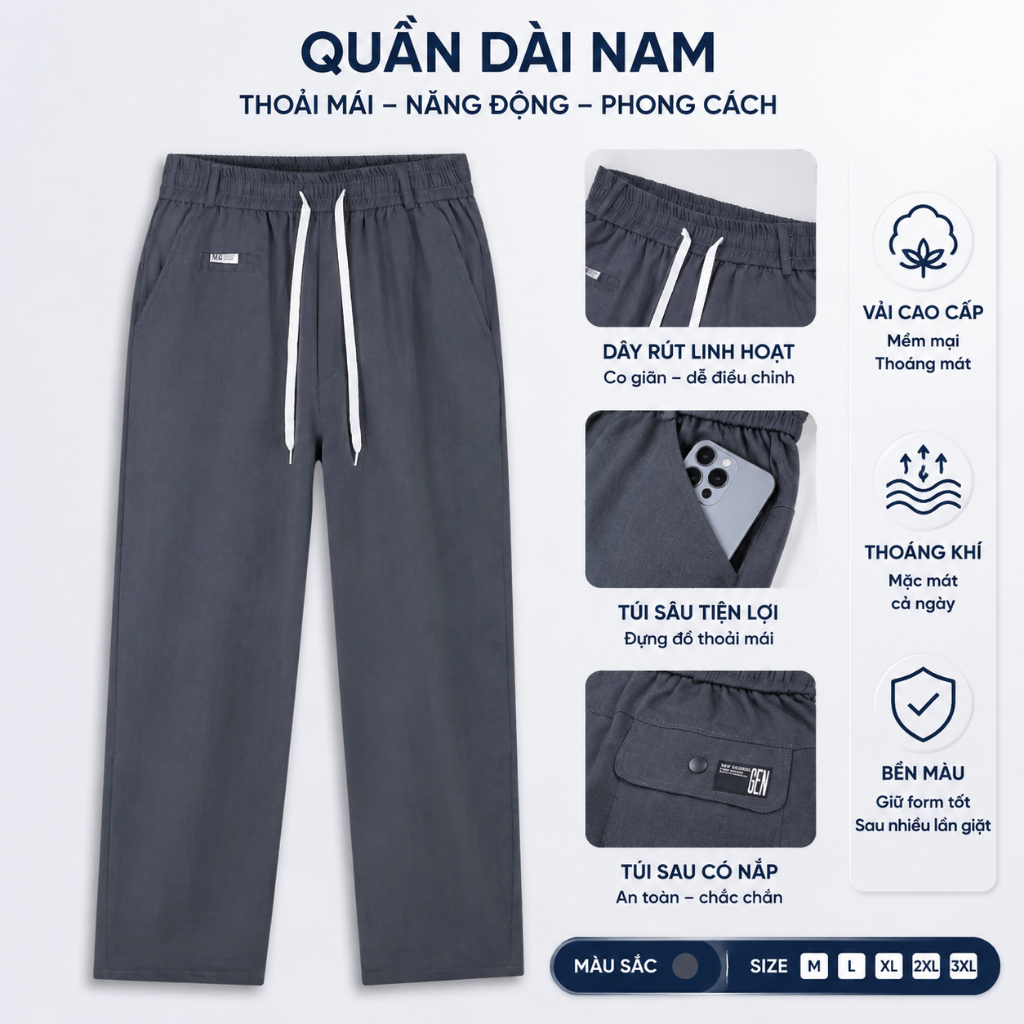 Quần dài đũi xước nam Đ39,quần đũi dài mềm nhẹ cưc thỏa mái,dũi xước đủ màu…