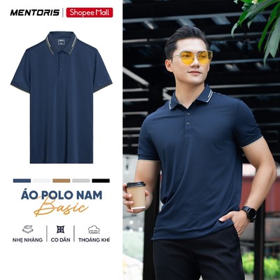 Áo Polo Cotton Nam MENTORIS Trẻ Trung, Form Regular Fit, Chất Vải Thoáng Khí, Mặc Hằng Ngày MPS206R