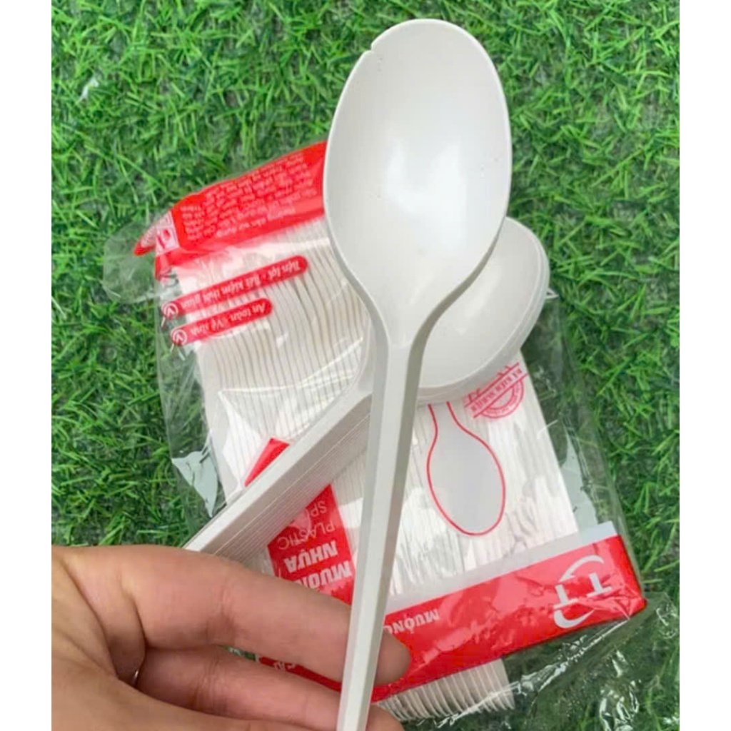 Thùng 2500 cái muỗng nhựa 20cm cao cấp dùng một lần - thaoshop1983