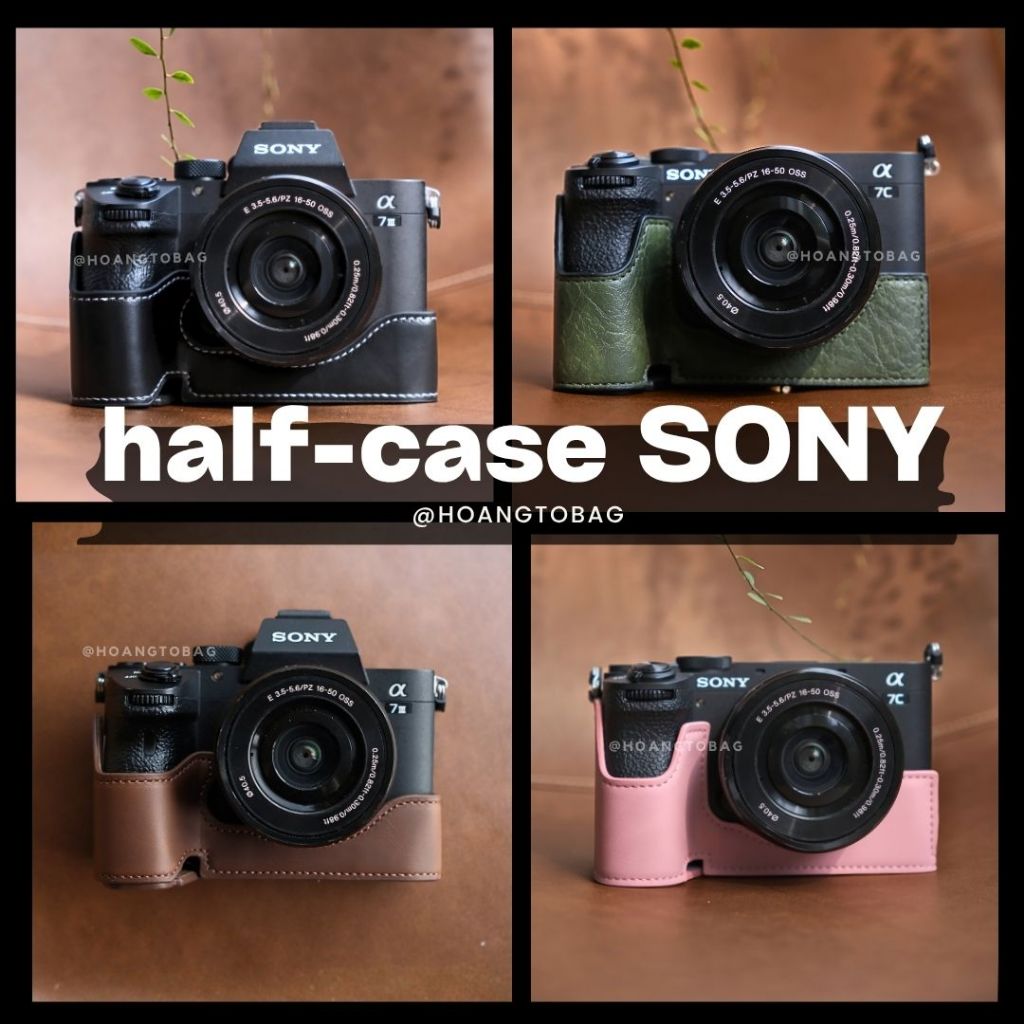 Half Case Cho Máy Ảnh Sony A7C, A7M3, A6700...Thiết Kế Cao Cấp, Bền Bỉ, Gắn Chân Máy Dễ Dàng
