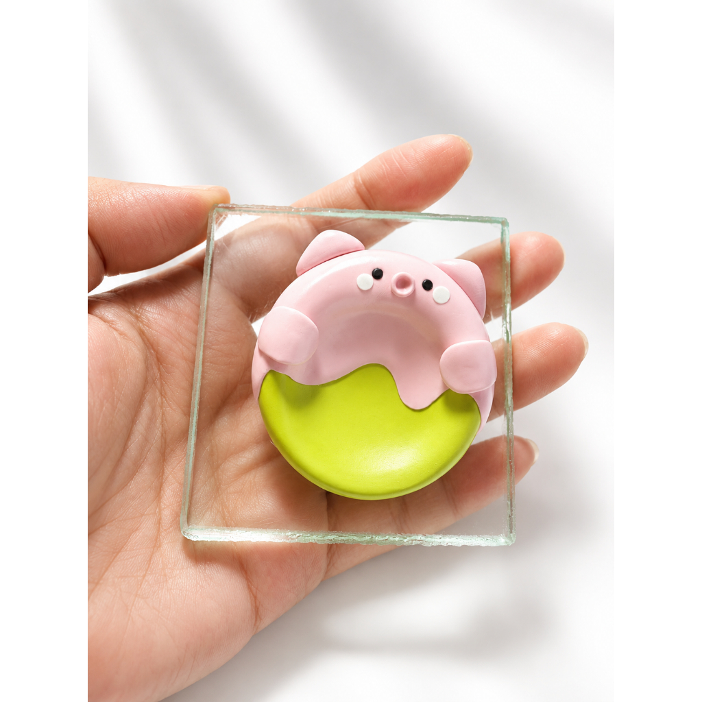 Đá xoa tay Heo – Worry Stone | giảm lo âu, thư giãn, handmade polymer clay