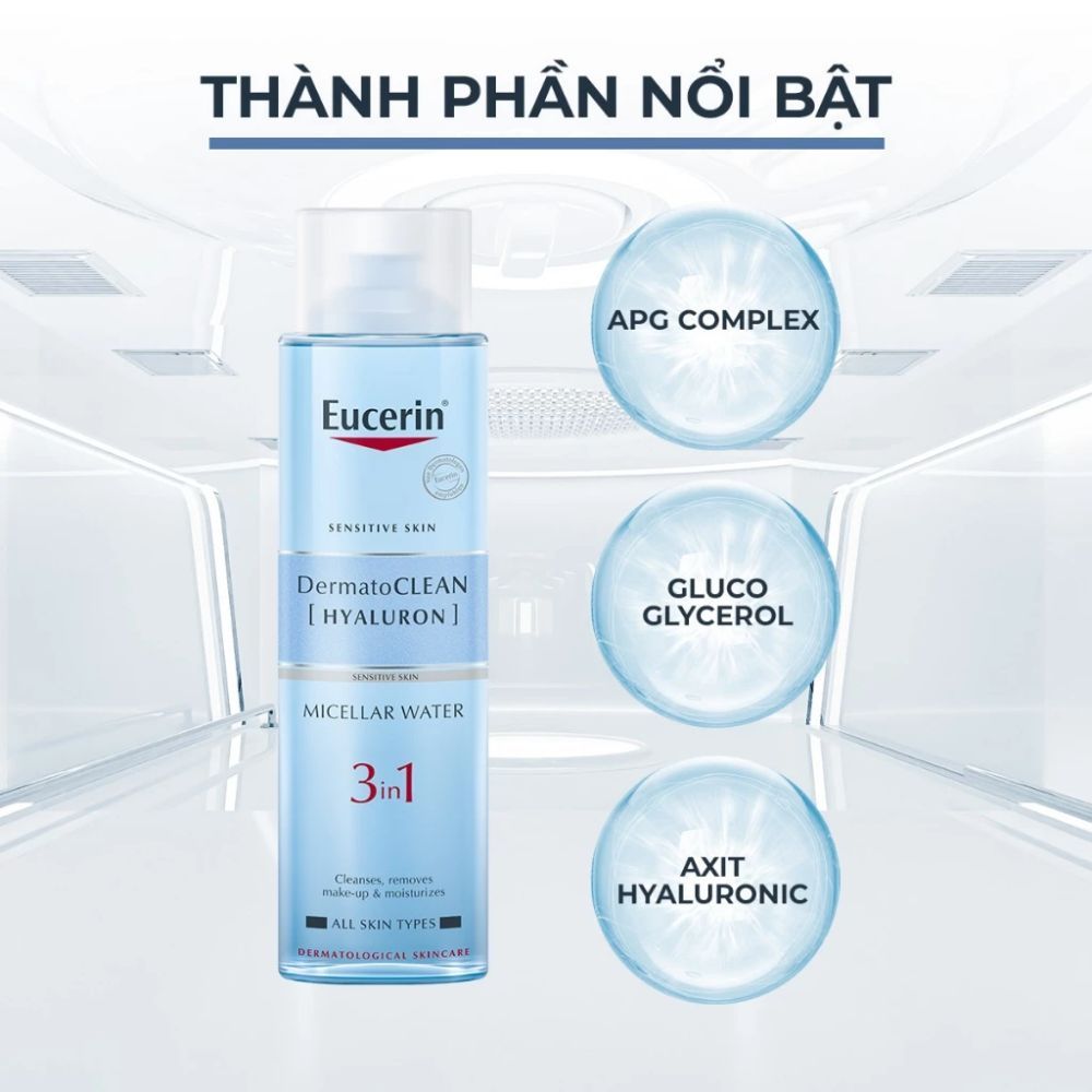 Ảnh 4 của Nước tẩy trang Eucerin DermatoCLEAN Micellar dịu nhẹ cho da nhạy cảm