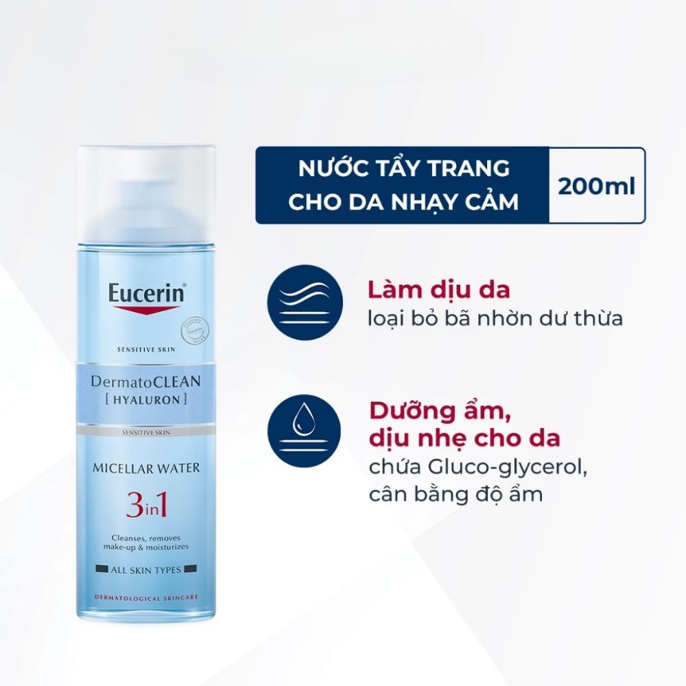 Ảnh 2 của Nước tẩy trang Eucerin DermatoCLEAN Micellar dịu nhẹ cho da nhạy cảm