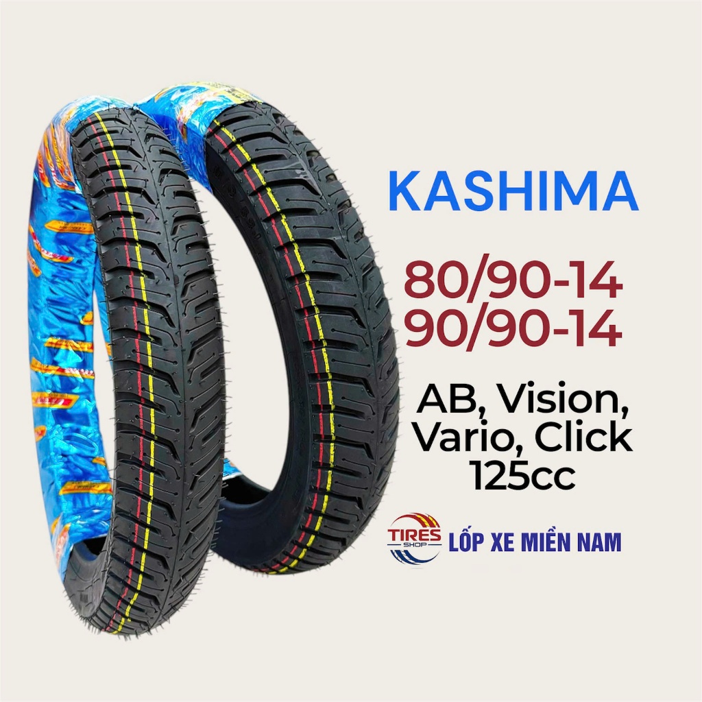 KASHIMA - VỎ XE AB, VISION, VARIO, CLICK 125CC GAI EXTRA CHÍNH HÃNG PHỤ KIỆN LỐP XE