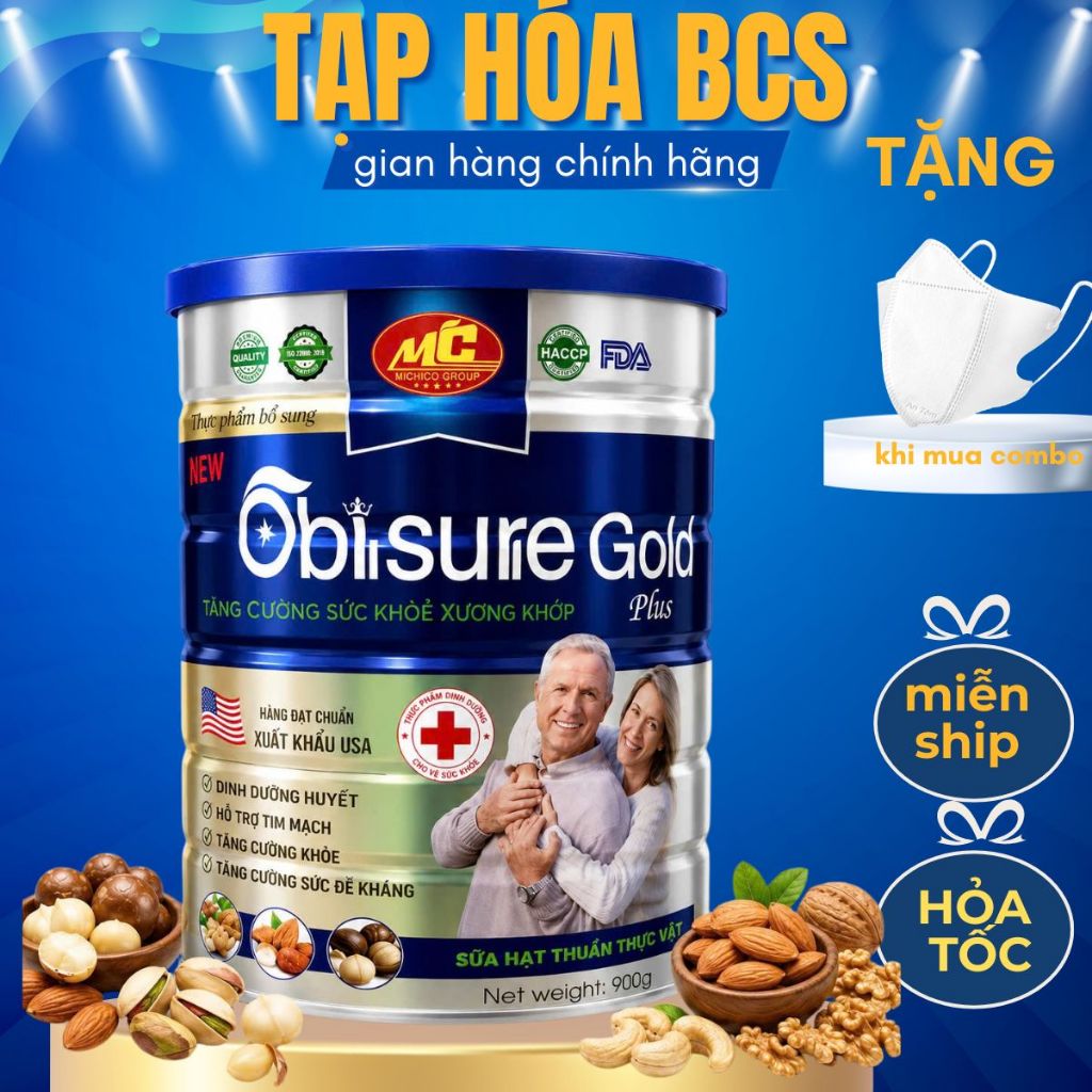🌿 SỮA HẠT XƯƠNG KHỚP OBISURE GOLD PLUS 900G – DINH DƯỠNG CHO XƯƠNG KHỚP KHỎE MẠNH