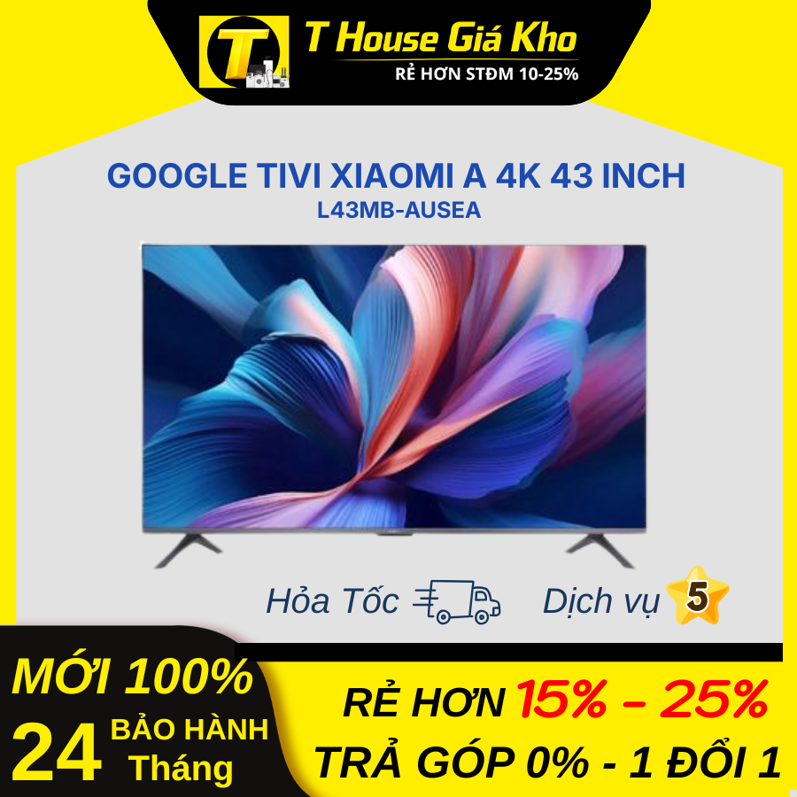 [Chính Hãng - Mới 100%] Tivi Xiaomi A 4K 43 Inch 2026 L43MB-AUSEA Sắc Nét Độ Bền Cao BH 2 Năm
