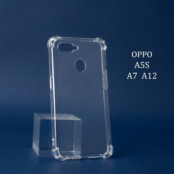 Ốp lưng Oppo A5S, A12, A7  trơn trong suốt | Ốp điện thoại Oppo dẻo bảo vệ camera đt toàn diện