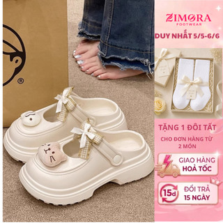 Dép sục nữ phối nơ hình ChiPi đáng yêu, dép sục nữ đế cao gồm 3 màu