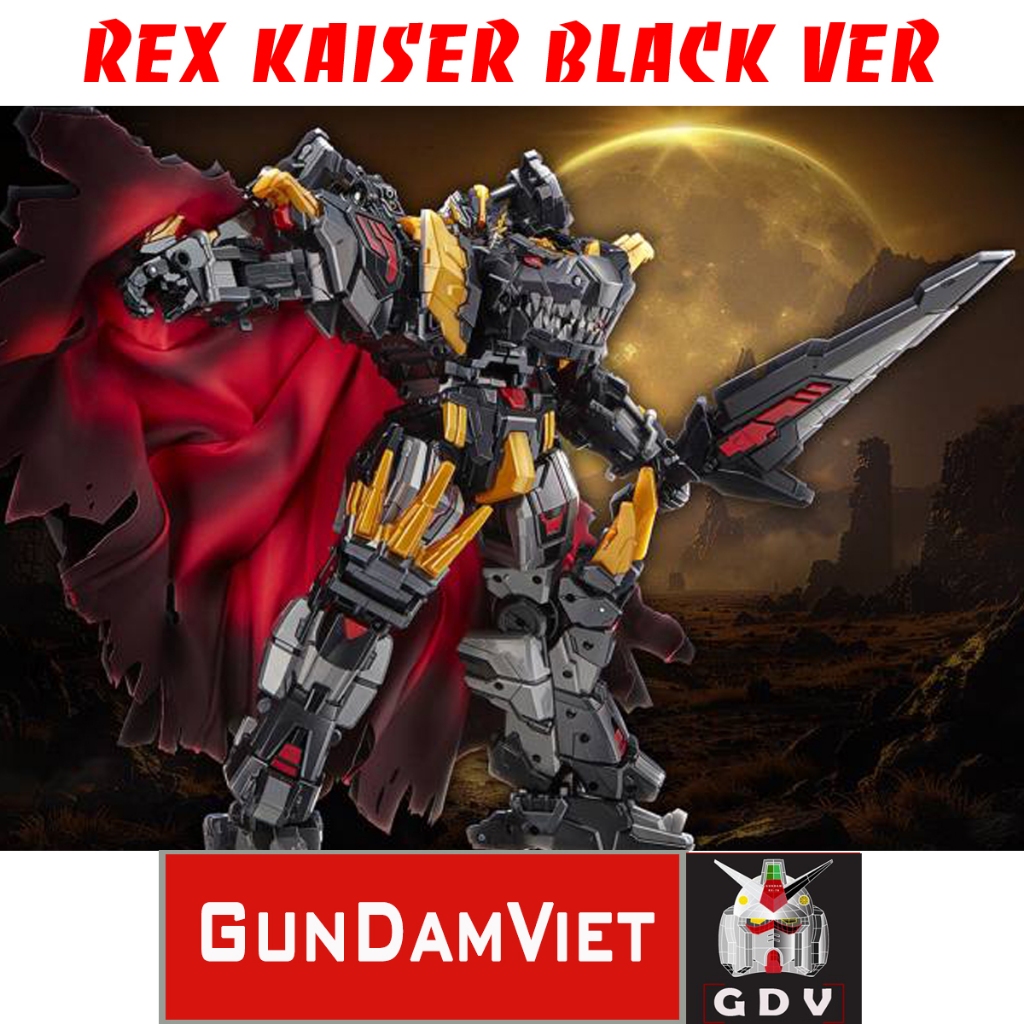 [Mới] [Có Sẵn] Đồ chơi Miniforce 7 Rex Kaiser Black Version + Áo choàng