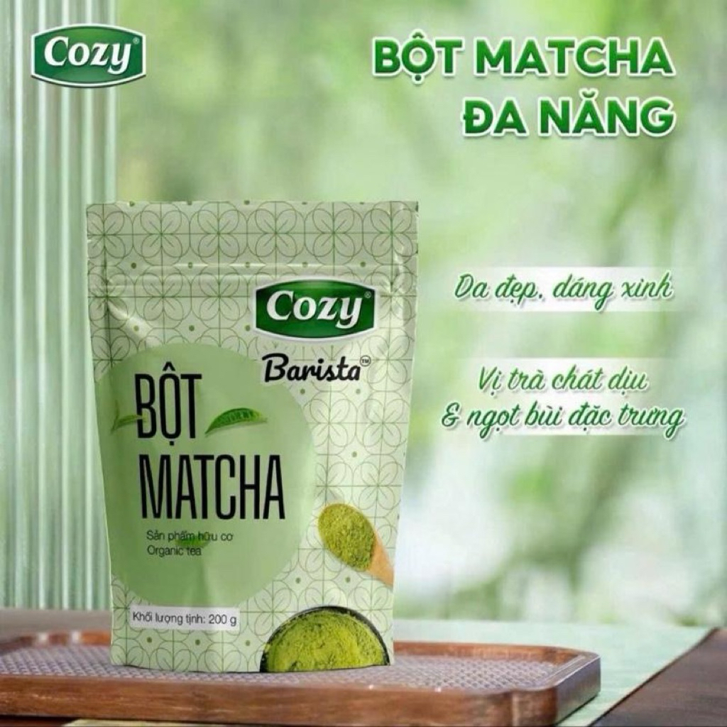 Bột Matcha Cozy, Bột Trà Xanh, Pha Latte