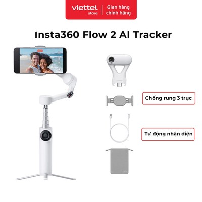 Gimbal Chống Rung Điện Thoại Insta360 Flow 2 AI Tracker | Chống Rung 3 Trục | Tự Động Nhận Diện