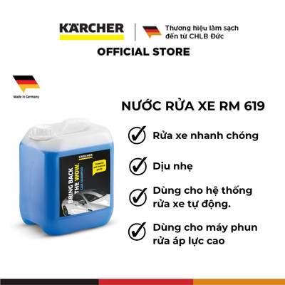 [Sản xuất Đức] Nước rửa xe hơi chính hãng Karcher RM 619 - Dùng rửa ô tô, xe máy - Dung tích 5L