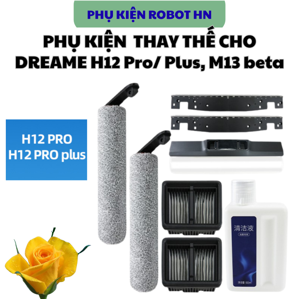 Phụ kiện thay thế cho máy hút bụi cầm tay H12 Pro, H12 Pro plus, M13 Beta: Con lăn, Lọc bụi