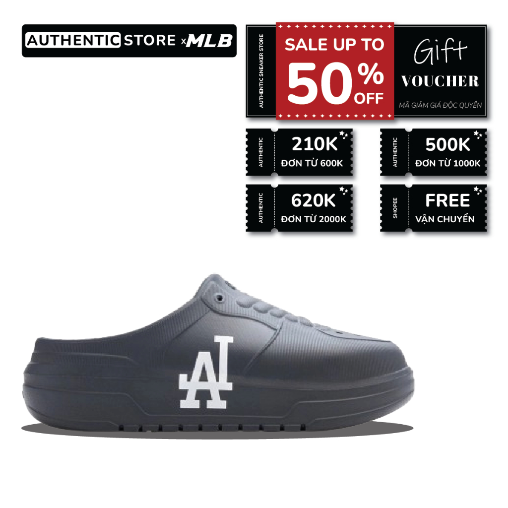 | CHÍNH HÃNG | Giày MLB Chunky Liner Mule LA Dodgers Black