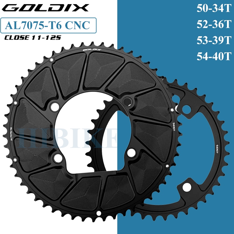 Đĩa Răng 2 Tầng Nhôm 7075 T6 Goldix BCD 110MM R7000 R7100 R8100 R9200 Đĩa Rời Xe Đạp