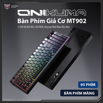 Bàn Phím Giả Cơ ONIKUMA MT902 - 3 Chế Độ Kết Nối, LED RGB, Keycap Phối Màu Độc Đáo