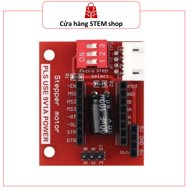 Mạch Mở Rộng Điều Khiển Động Cơ Bước A4988 DRV8825 - Shield Đơn Điều Khiển Step Motor Cho Arduino, R