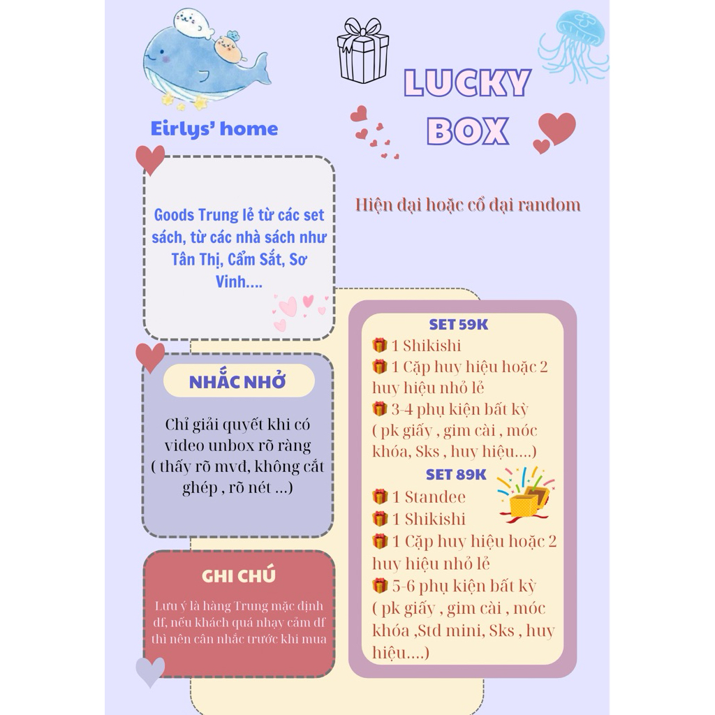 ( Lucky box ) Phụ kiện/ Goods Trung Ngôn Tình/ BL