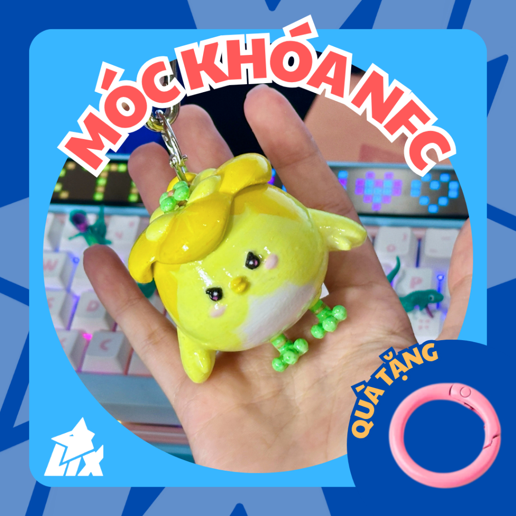 [Lixtheriw shop]Móc Khóa NFC Eggy Party - Phiên Bản Chim Non Ngốc Nghếch (Fanart) - tặng kèm móc khó