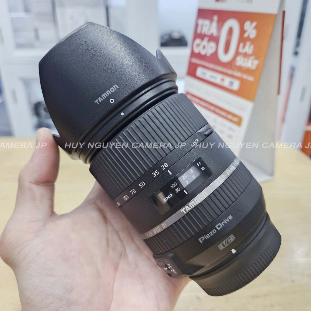 ỐNG KÍNH TAMRON 28 300 PZD VC  Ngàm Nikon DSLR  ( nikon F ) đẹp 99% , Siêu đa dụng chụp chân dung ph