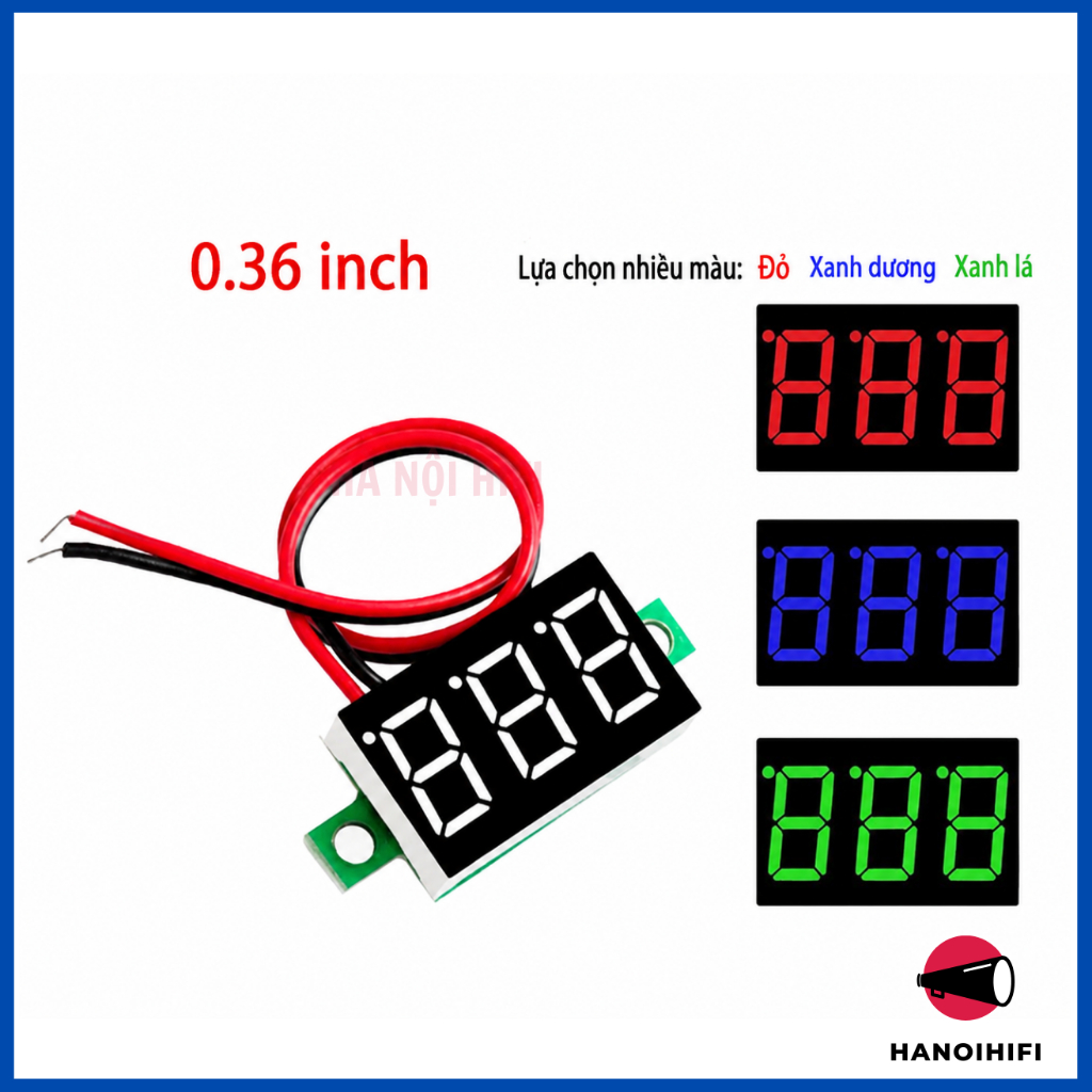 Mạch vôn kế mini báo vol 0-30v, Đo điện áp, làm mạch báo pin từ Hà Nội Hifi