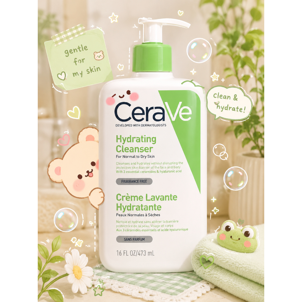 SRM giúp làm sạch sâu dành cho da thường, da khô Cerave Hydrating Cleanser 473ML