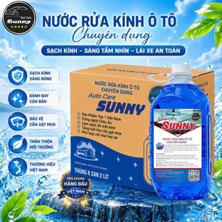 [KHUYẾN MÃI]Thùng 6 Can 2 Lít Nước Rửa Kính Ô Tô Auto care Sunny Chính Hãng,Phù hợp với mọi loại xe