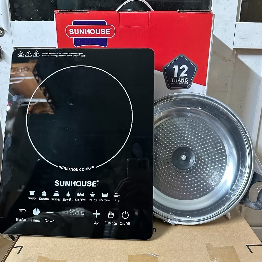 Bếp Từ SUNHOUSE Thế hệ mới SHD6011 , Bếp Từ Đơn Công suất 2200W Điều khiển cảm ứng