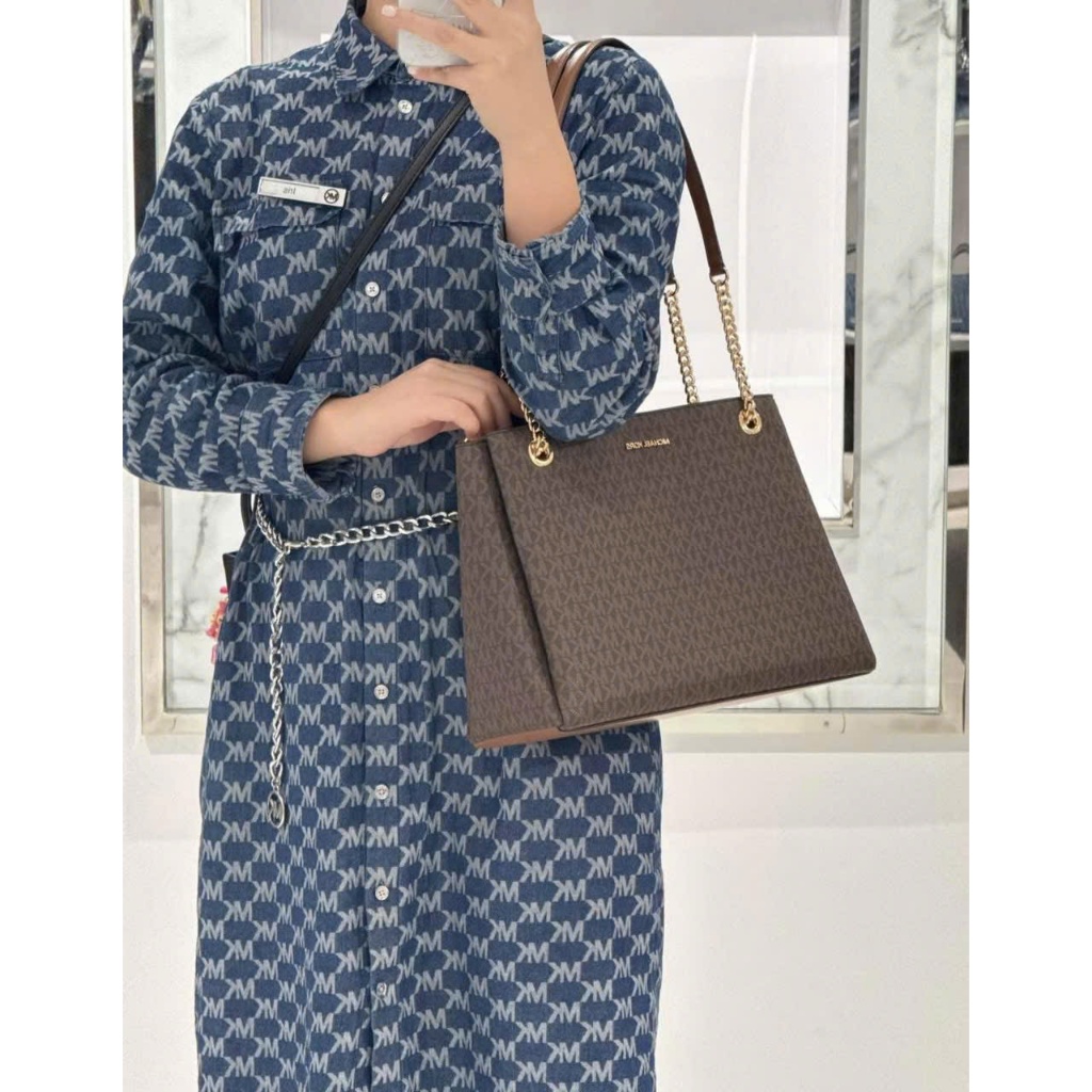 Túi Tote Michael Kors Marilyn Soho Medium Tote Bag Signature Logo Brown