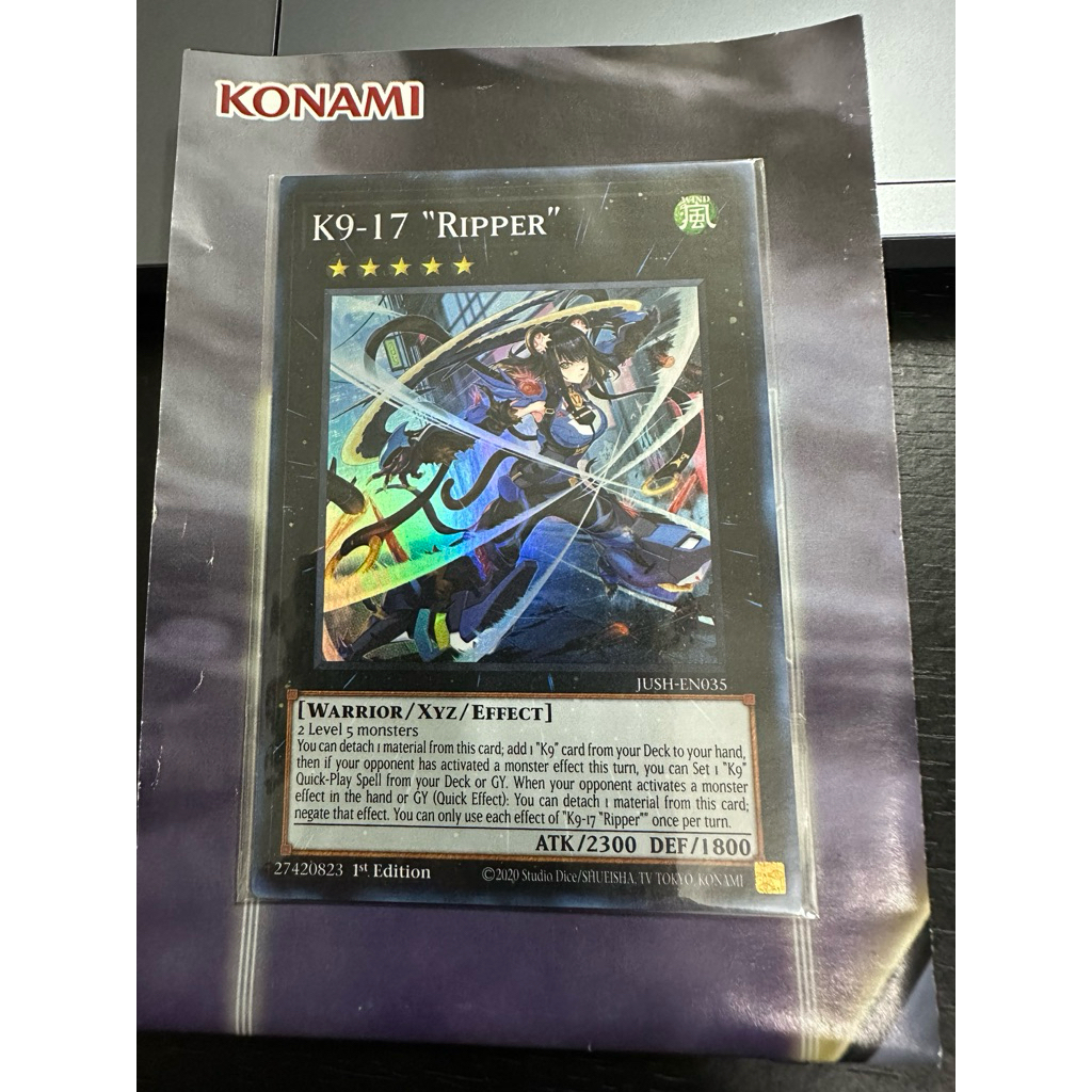 Thẻ bài Yugioh K9-17 “Ripper” (Real Card)