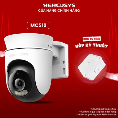 Camera Ngoài Trời Wi-Fi Mercusys MC500 (2MP)/MC510 (3MP) | Chuẩn IP65, Quay Đêm Có Màu, Hình Ảnh Rõ Nét