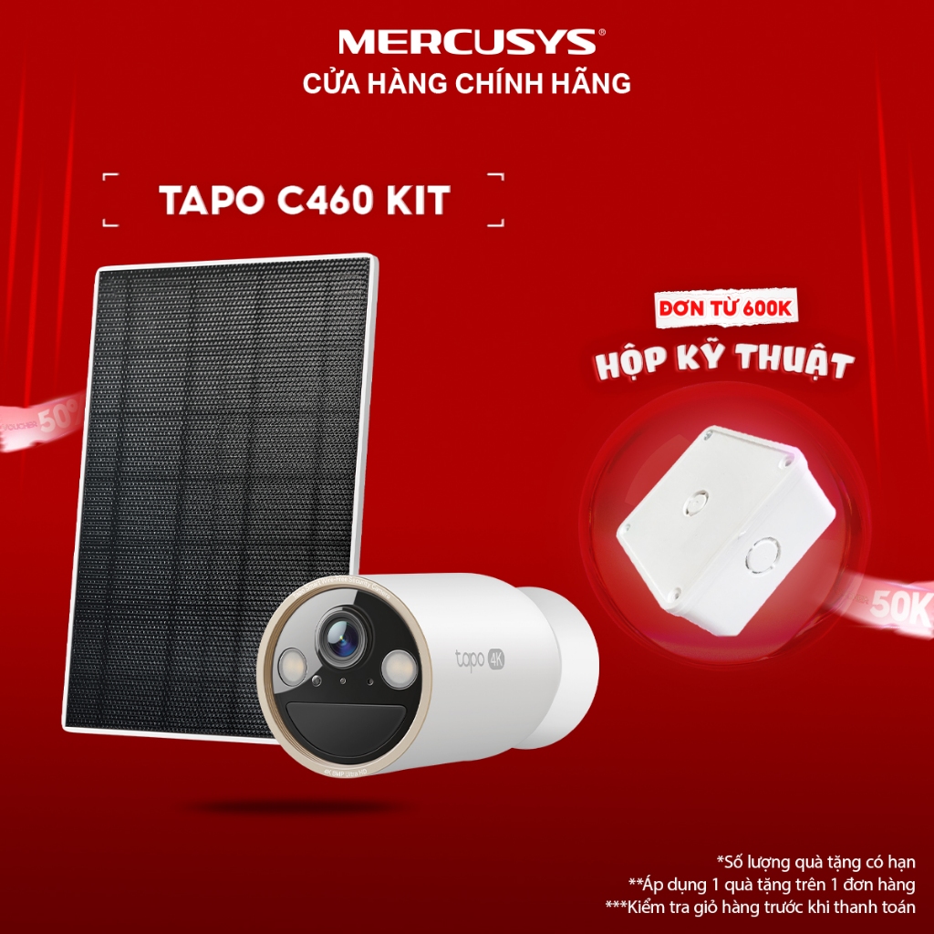 [Hỏa Tốc] Camera Wi-Fi Năng Lượng Mặt Trời TP-Link Tapo C460 / C460 KIT Độ Phân Giải 4K